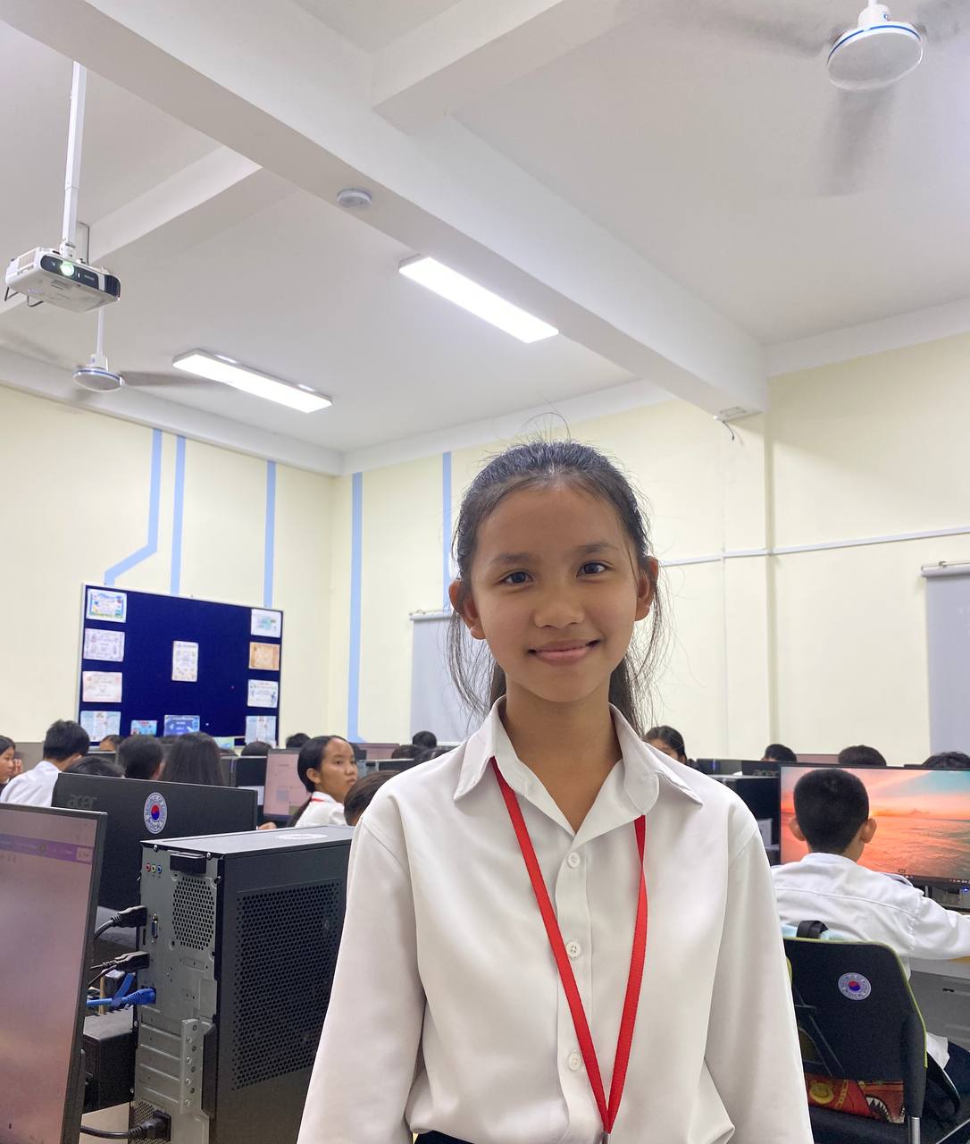 Sovutha Sereyvathana a grade 7 student at Hen Sen Kampong Cham High School